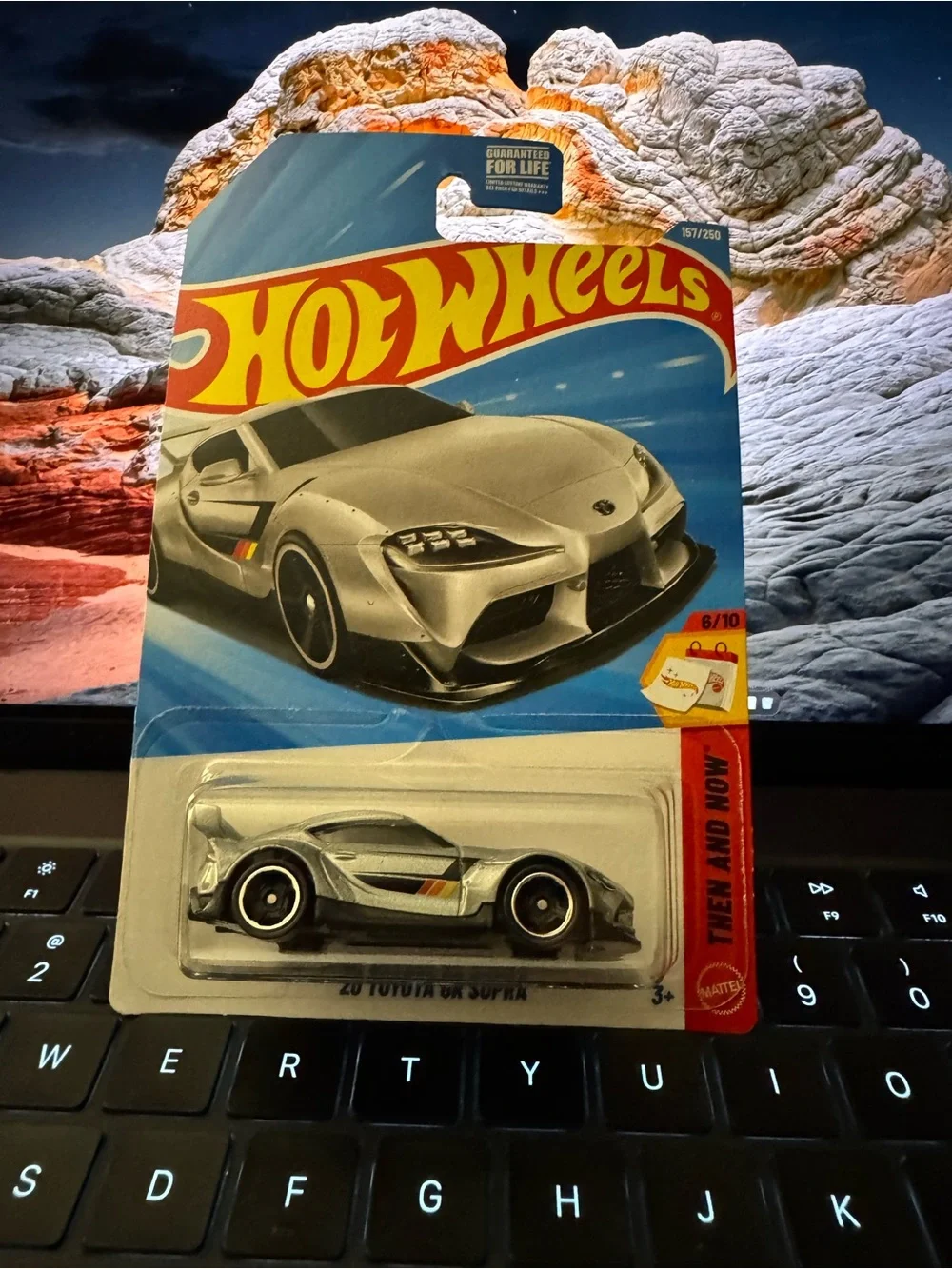 Hot Wheels Silver Toyota GR Supra Die-Cast Toy Car